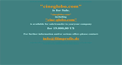 Desktop Screenshot of cineglobo.com